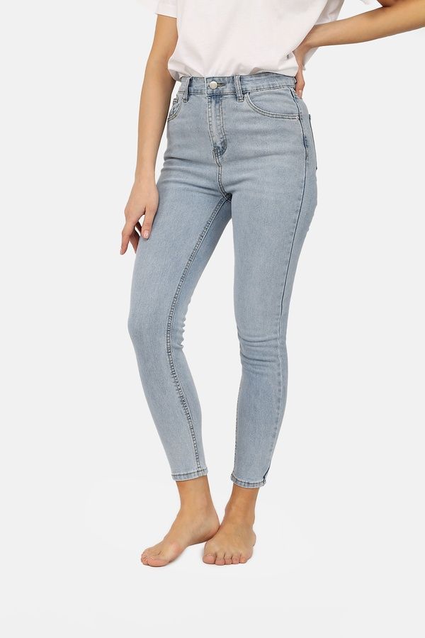 Джинси slim жіночі колір блакитний 42 ЦБ-00266054 фото