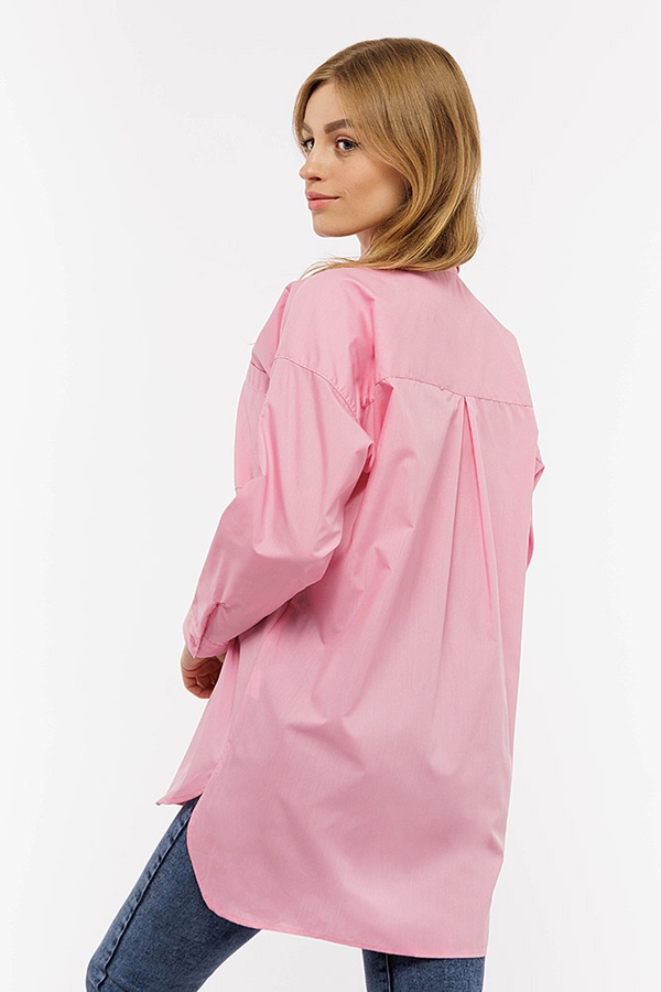 Женская рубашка 50 цвет розовый ЦБ-00184072 SKT000609340 фото