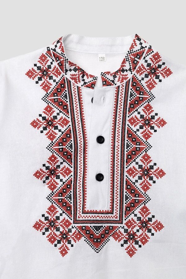 Вышиванка для мальчика цвет белый 128 ЦБ-00271160 фото