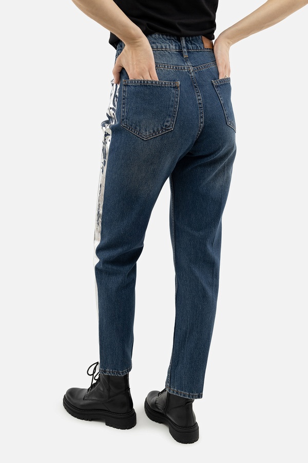Жіночі джинси мом 42 колір темно-синій ЦБ-00233549 SKT000941731 фото