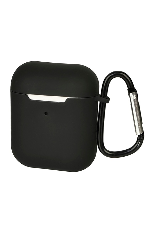 Чехол силиконовый с карабином для Apple AirPods/AirPods 2 цвет черный ЦБ-00245362 SKT000981390 фото