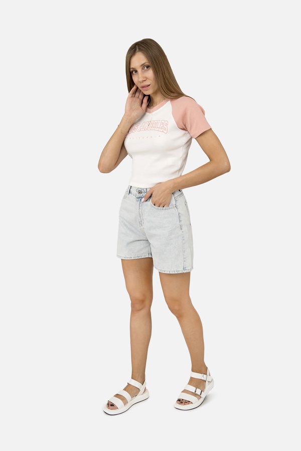 Женская футболка с коротким рукавом 38 цвет розовый ЦБ-00255009