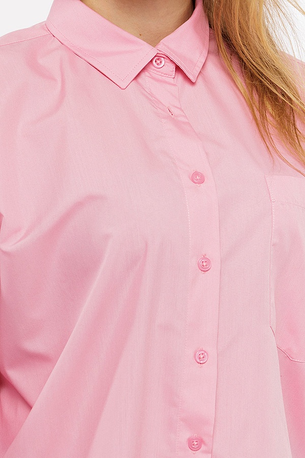 Женская рубашка 50 цвет розовый ЦБ-00184072 SKT000609340 фото
