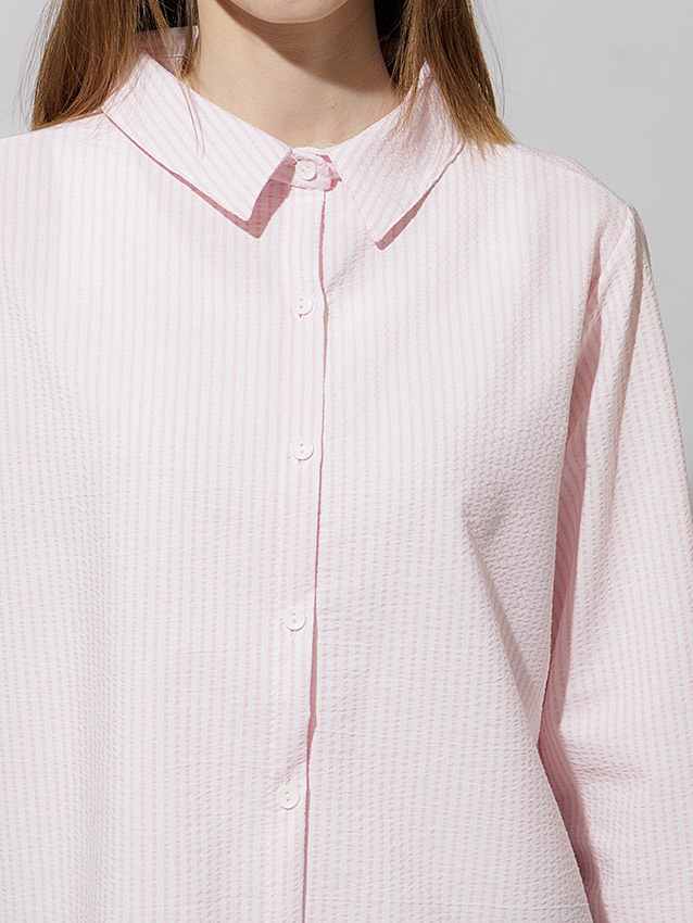 Женская рубашка с длинным рукавом 42 цвет розовый ЦБ-00219065 SKT000906177 фото