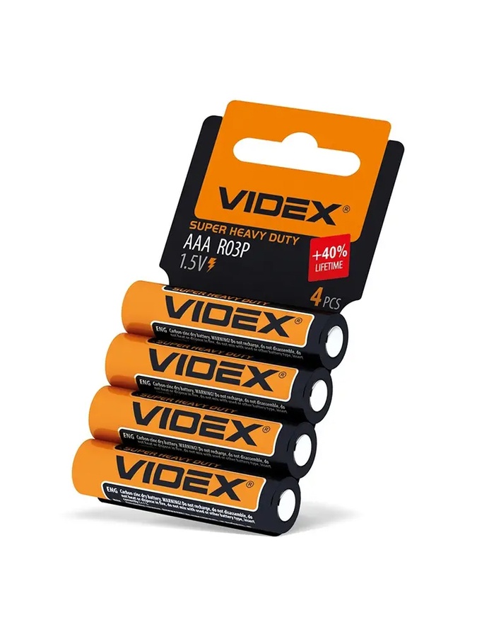 Батарейка сольова Videx R03P, ціна за 1 шт. колір різнокольоровий ЦБ-00231383 SKT000936476 фото