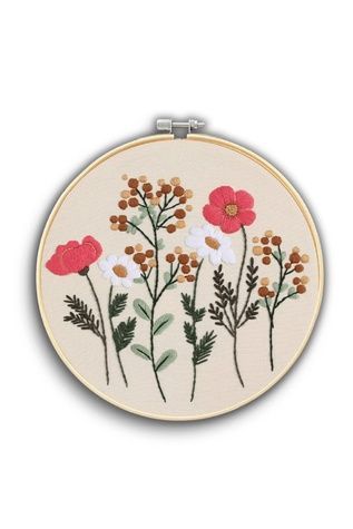 Набір для вишивки гладдю &laquo;Польові квіти&raquo; Brushme EMBR007 ЦБ-00295395 фото