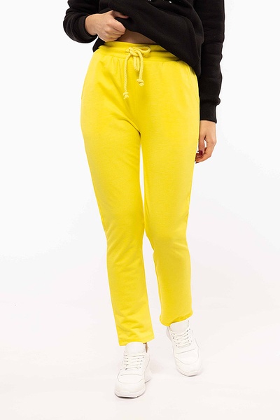 Женские спортивные штаны 42 цвет желтый ЦБ-00190134 SKT000842038 фото