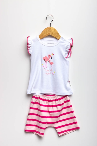 Костюм с шортами на девочку 86 цвет розовый ЦБ-00152211 SKT000520333 фото