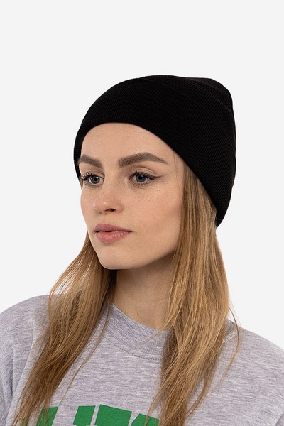 Жіноча шапка 58-60 колір чорний ЦБ-00209581 SKT000886943 фото