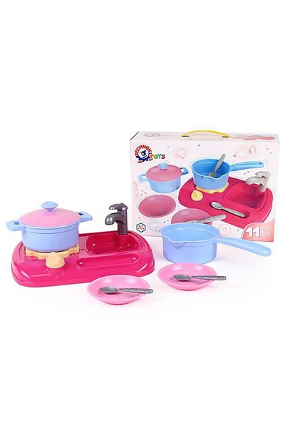 Іграшка "Кухня з набором посуду ТехноК" колір різнокольоровий ЦБ-00108888 SKT000434731 фото