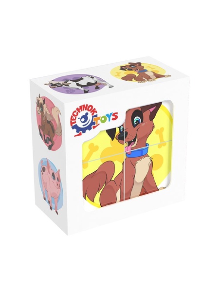 Іграшка кубики "Свійські тварини" колір різнокольоровий ЦБ-00115734 SKT000445560 фото