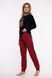 Жіноча піжама з довгим рукавом 48 колір червоний ЦБ-00210555 SKT000890076 фото 1