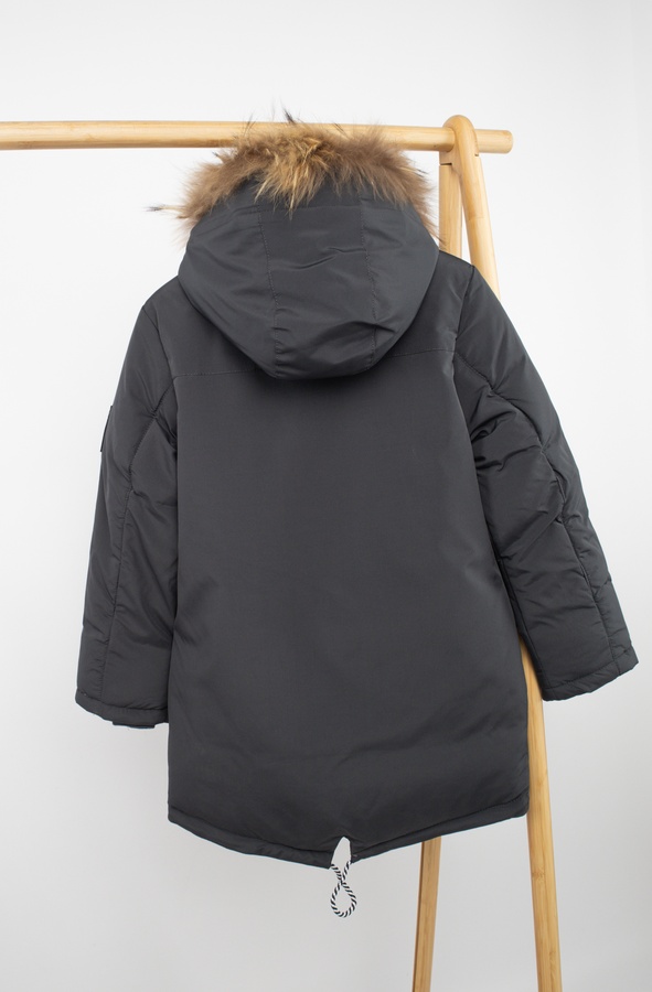 Куртка для мальчика 140 цвет темно-серый ЦБ-00221538 SKT000912664 фото