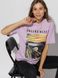 Жіноча футболка регуляр 42 колір бузковий ЦБ-00219219 SKT000906695 фото 1