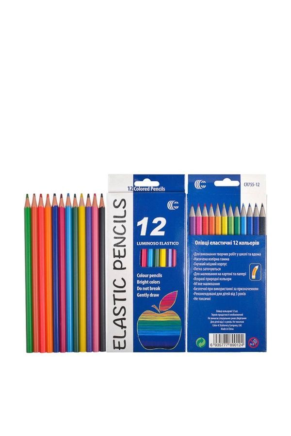 Карандаши 12 цветов эластичные Luminoso elastico "С" COLOR-IT 93926 ЦБ-00297890 фото