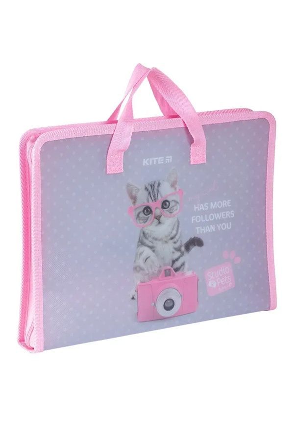 Папка-портфель на молнии Kite Studio Pets KITE SP24-202 ЦБ-00281374 фото