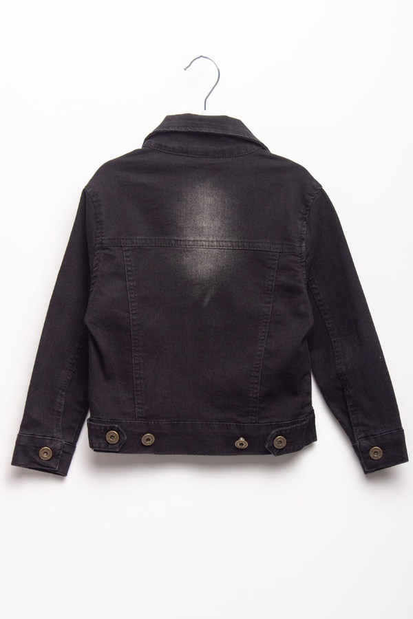 Джинсовая куртка на девочку 134 цвет черный ЦБ-00148386 SKT000509404 фото