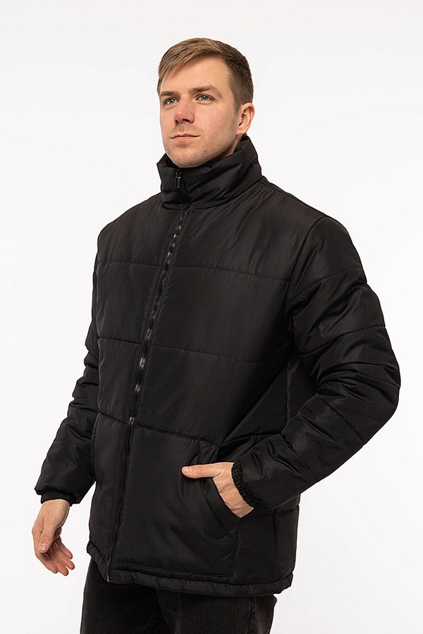 Чоловіча куртка 46 колір чорний ЦБ-00200331 SKT000868259 фото