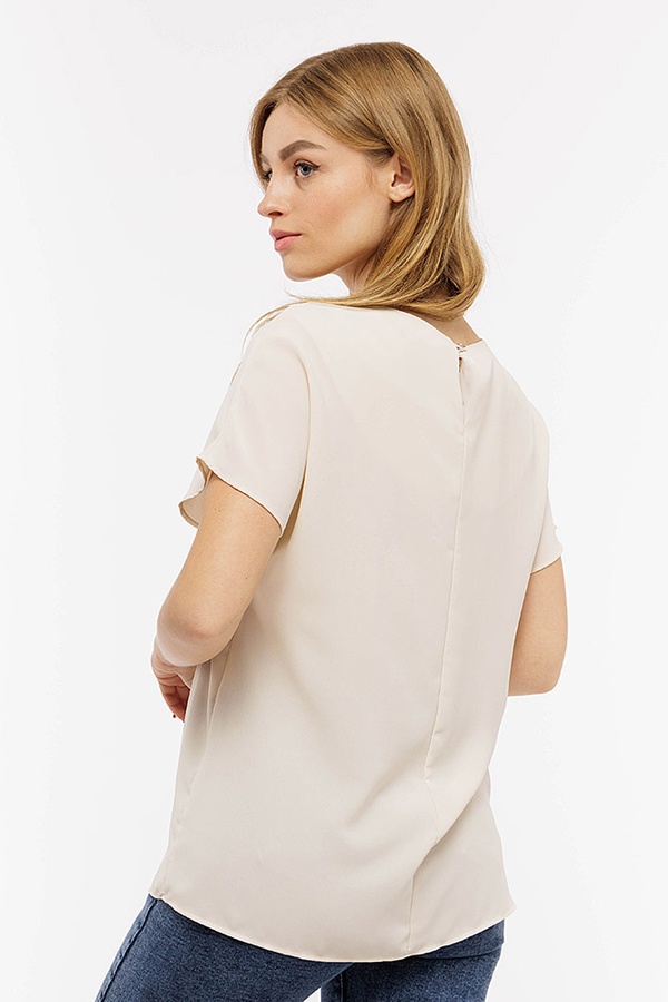 Жіноча блуза 42 колір молочний ЦБ-00191276 SKT000845406 фото