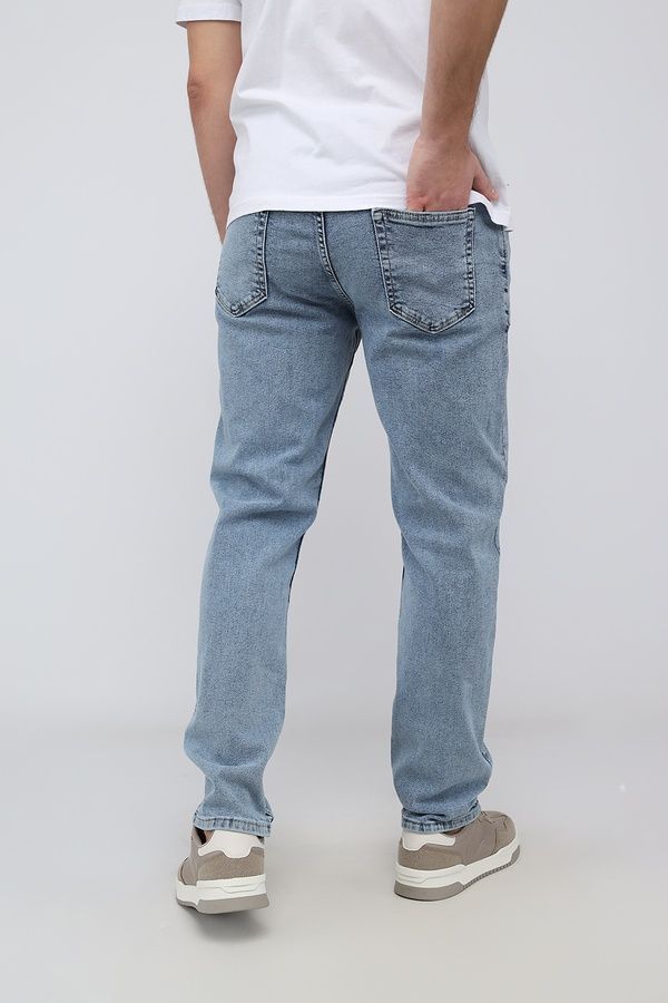 Джинси slim чоловічі колір блакитний W28 ЦБ-00291199 фото