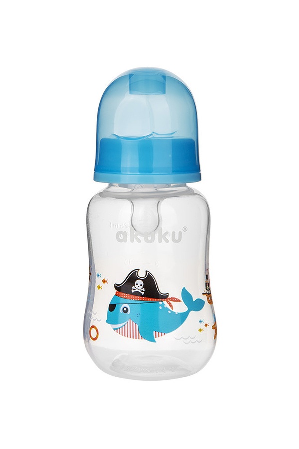 Бутылочка 125 мл с силиконовой соской цвет синий ЦБ-00187429 SKT000834909 фото