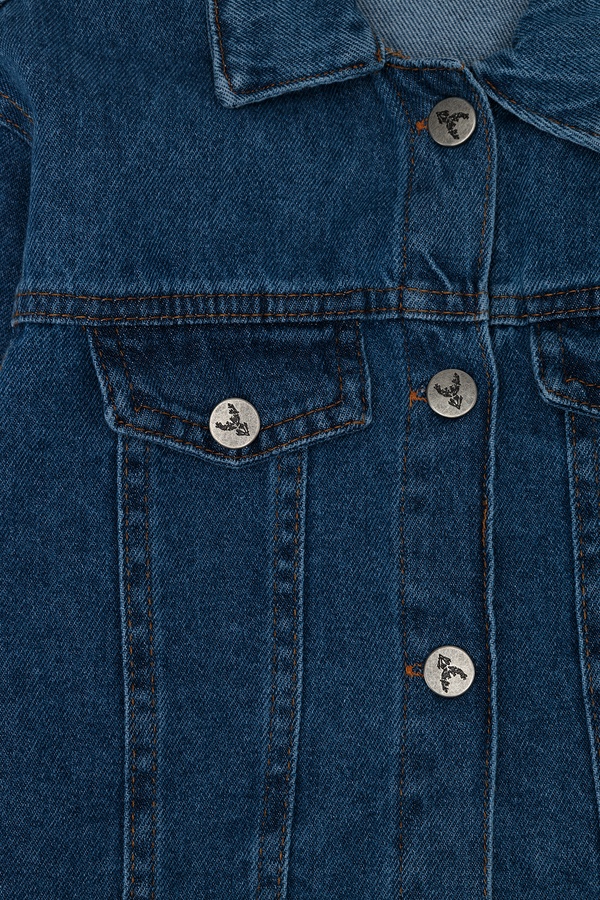 Куртка джинсова для дівчинки 122 колір синій ЦБ-00244441 SKT000978823 фото