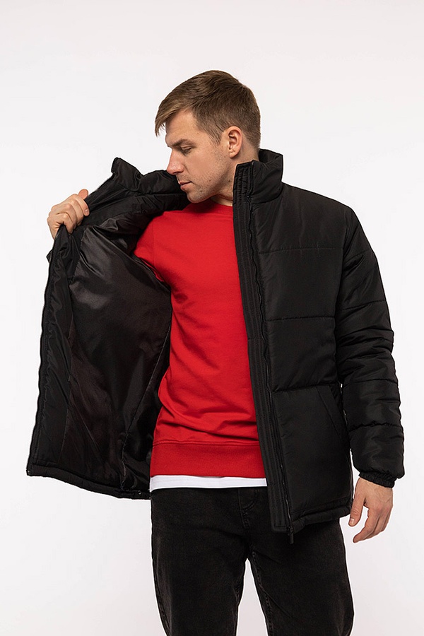 Мужская куртка 46 цвет черный ЦБ-00200331 SKT000868259 фото