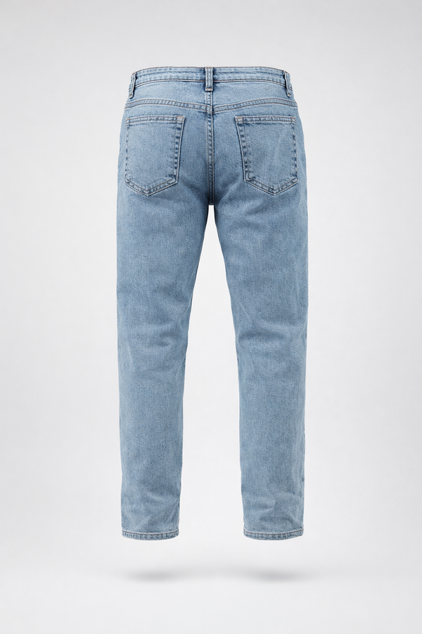 Джинси slim чоловічі колір блакитний W28 ЦБ-00291199 фото