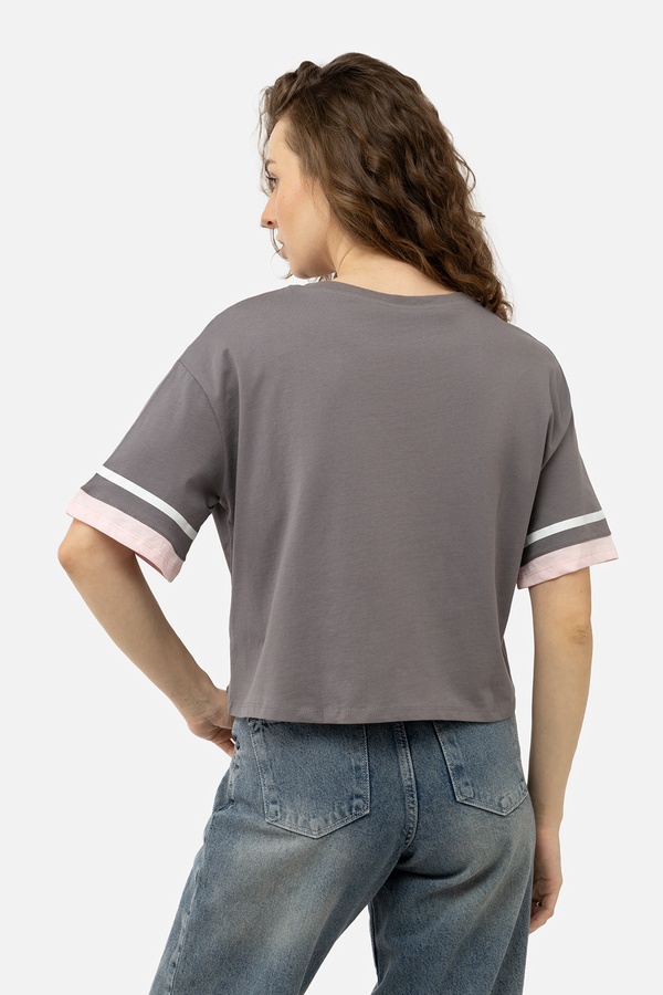 Жіноча футболка з коротким рукавом 42 колір сірий ЦБ-00245336 SKT000981286 фото
