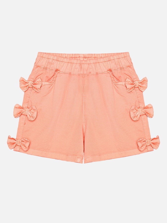Короткі шорти для дівчинки 98 колір персиковий ЦБ-00187545 SKT000835250 фото