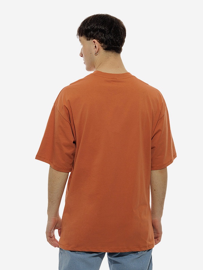 Чоловіча футболка з принтом 48 колір теракотовий ЦБ-00213826 SKT000894728 фото
