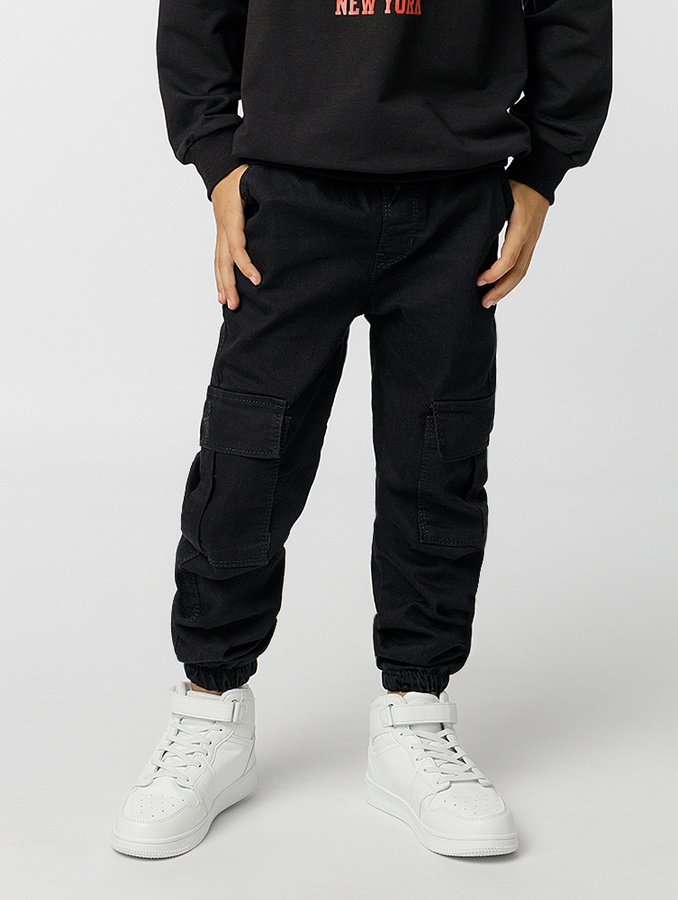 Джогери джинсові для хлопчика 128 колір чорний ЦБ-00224302 SKT000919666 фото