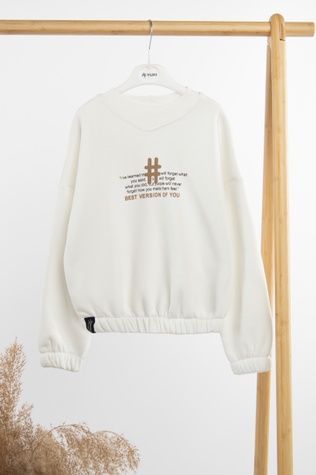 Свитшот для девочки цвет белый 128 ЦБ-00236165 фото