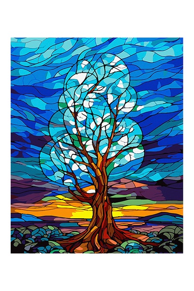 Картина за номерами - “Дерево змін” колір різнокольоровий ЦБ-00250527 SKT000993365 фото