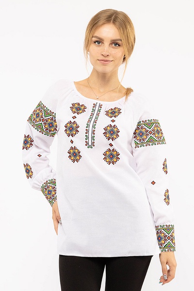 Жіноча сорочка-вишиванка 48 колір білий ЦБ-00197537 SKT000861294 фото