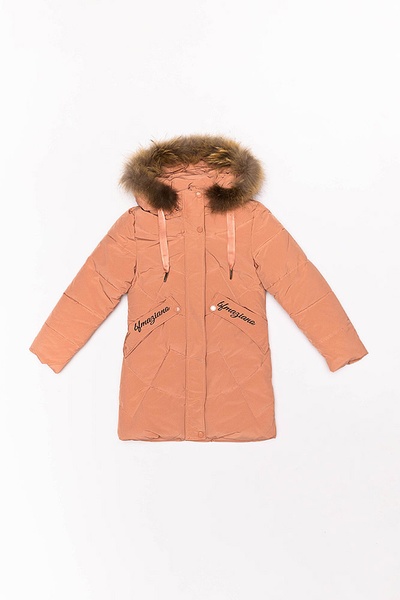 Куртка на дівчинку 152 колір пудровий ЦБ-00196525