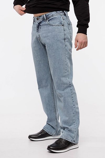 Мужские джинсы комфорт 60 цвет голубой ЦБ-00211993 SKT000891118 фото