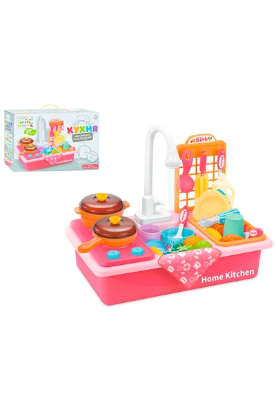 Іграшкова кухня - мийка з плитою колір різнокольоровий ЦБ-00235868 SKT000946936 фото