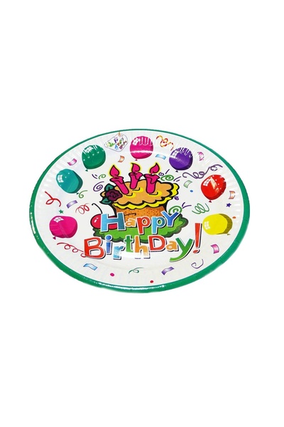 Набір "Тарілки паперові "З днем народження" колір різнокольоровий ЦБ-00208663 SKT000884963 фото