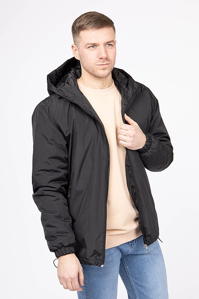 Куртка коротка чоловіча 50 колір чорний ЦБ-00183161 SKT000606064 фото