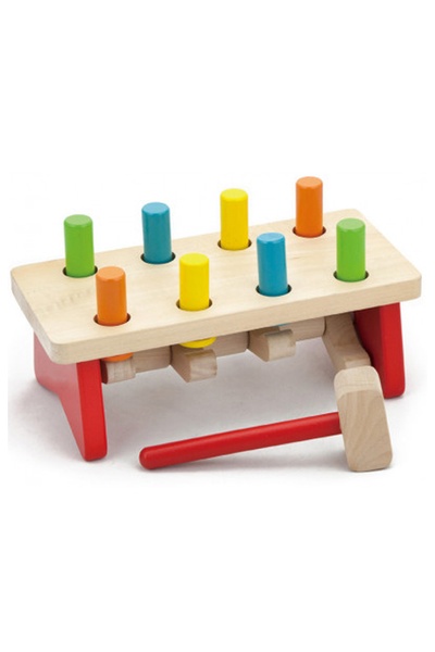 Дерев'яна іграшка "Забий цвях" колір різнокольоровий ЦБ-00033555 SKT000365657 фото