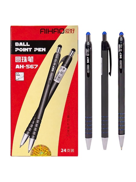 Ручка шариковая AIHAO Original цвет черный ЦБ-00198526 SKT000863998 фото