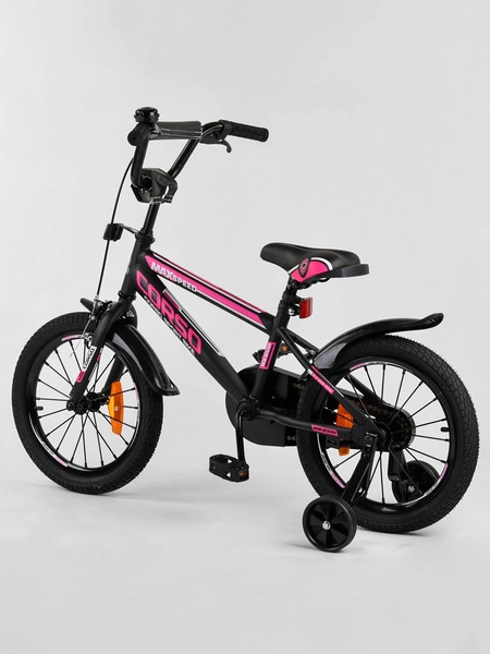 Дитячий двоколісний велосипед 16 "дюймів колір рожево-чорний ЦБ-00213402 SKT000893654 фото