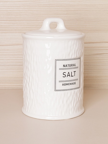 Банка для соли "Home made" цвет белый ЦБ-00223930 SKT000918624 фото