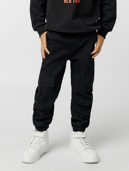 Джогери джинсові для хлопчика 134 колір чорний ЦБ-00224302 SKT000919667 фото