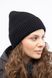 Жіноча шапка 56-58 колір чорний ЦБ-00237218 SKT000953739 фото 2