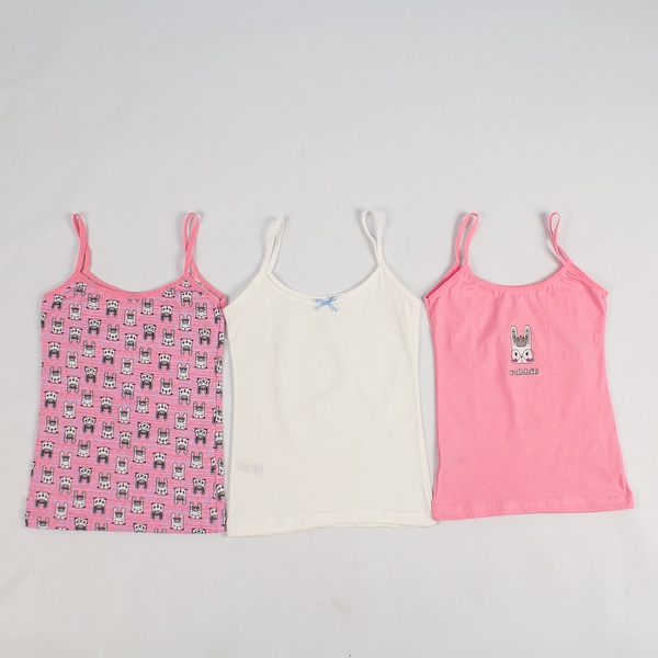 Комплект нижньої білизни із 3-х одиниць: майки для дівчинки колір різнокольоровий ЦБ-00141497 SKT000495200 фото