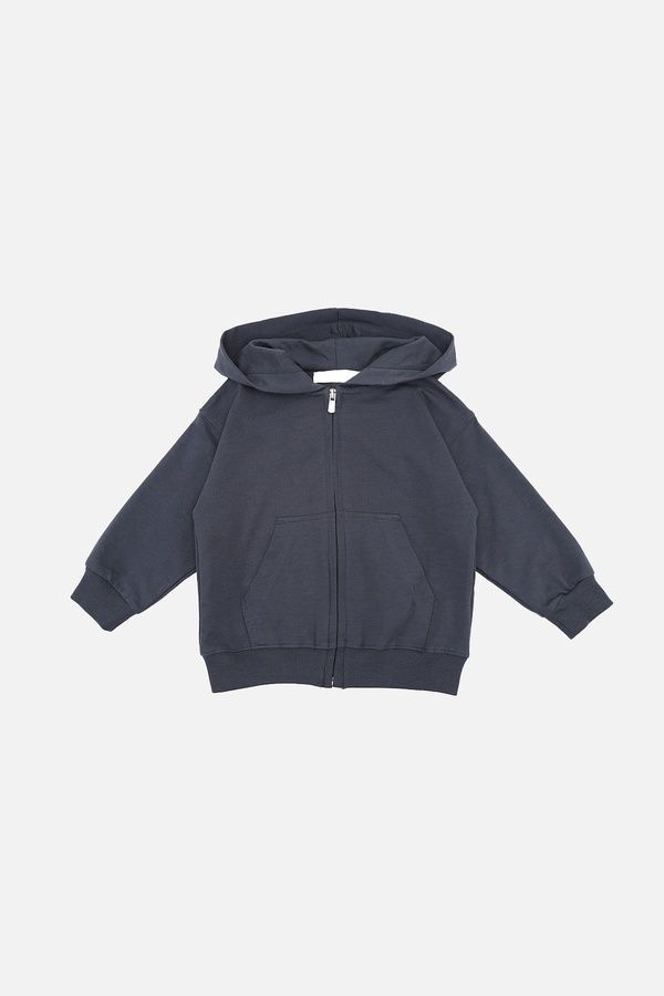Толстовка на молнии для мальчика цвет графитовый 80 ЦБ-00288386 фото