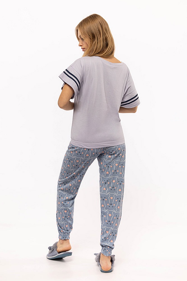 Жіноча піжама колір бузковий ЦБ-00190321 SKT000842533 фото