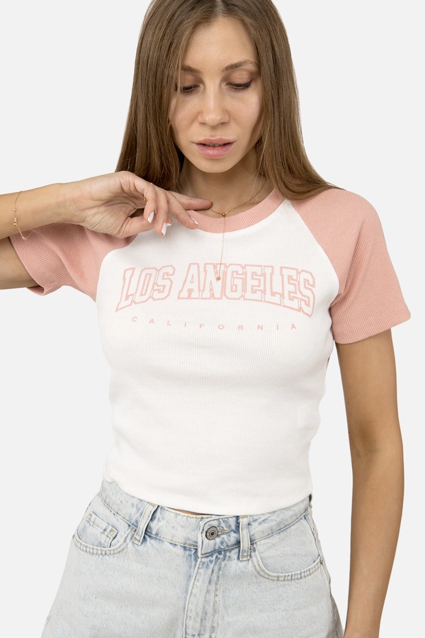 Женская футболка с коротким рукавом 42 цвет розовый ЦБ-00255009